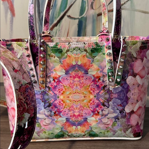 Floral Christian Louboutin Two Way Bag - Picture 2 of 5